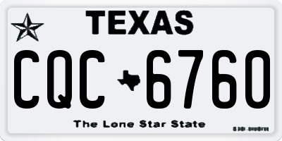 TX license plate CQC6760