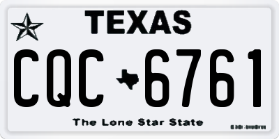 TX license plate CQC6761