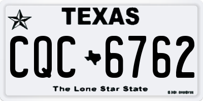 TX license plate CQC6762