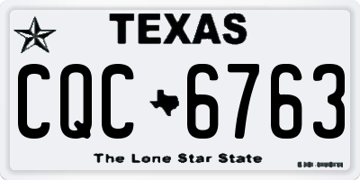 TX license plate CQC6763