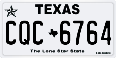 TX license plate CQC6764