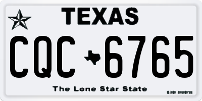 TX license plate CQC6765