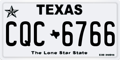 TX license plate CQC6766