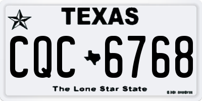 TX license plate CQC6768