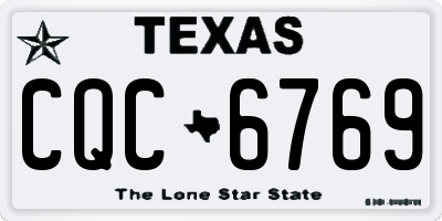 TX license plate CQC6769