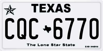 TX license plate CQC6770