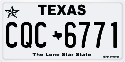 TX license plate CQC6771