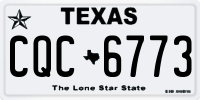 TX license plate CQC6773