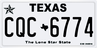 TX license plate CQC6774