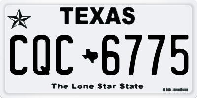 TX license plate CQC6775