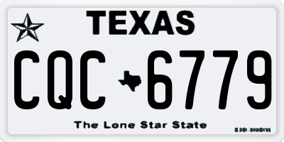 TX license plate CQC6779