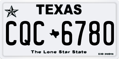 TX license plate CQC6780