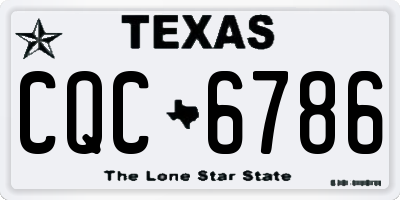 TX license plate CQC6786