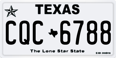 TX license plate CQC6788