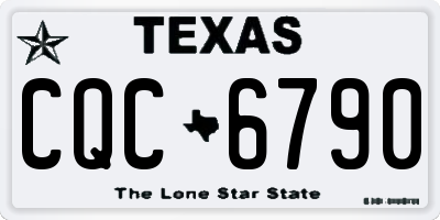 TX license plate CQC6790