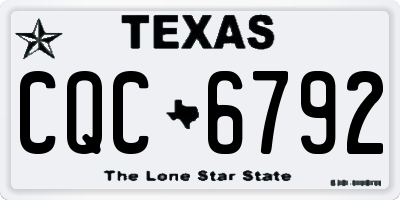 TX license plate CQC6792