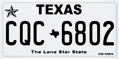 TX license plate CQC6802