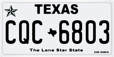 TX license plate CQC6803