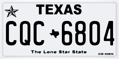 TX license plate CQC6804