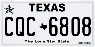 TX license plate CQC6808