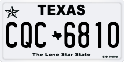 TX license plate CQC6810