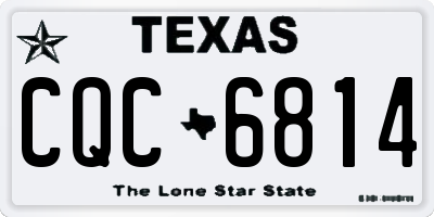 TX license plate CQC6814