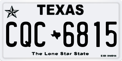 TX license plate CQC6815