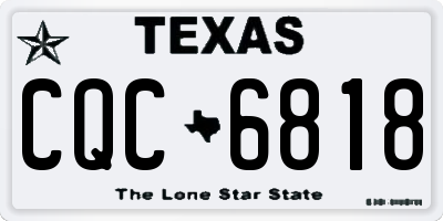TX license plate CQC6818