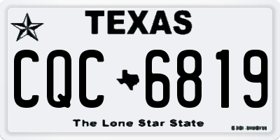 TX license plate CQC6819