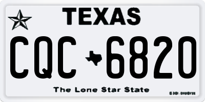 TX license plate CQC6820