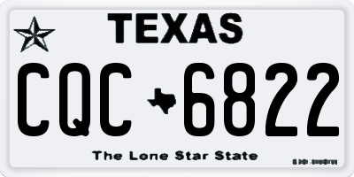 TX license plate CQC6822