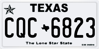 TX license plate CQC6823
