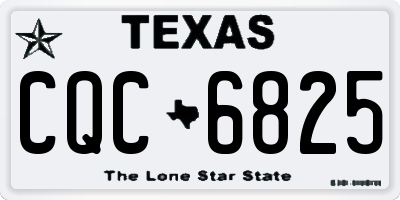 TX license plate CQC6825