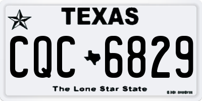TX license plate CQC6829