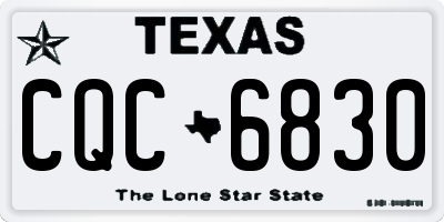TX license plate CQC6830