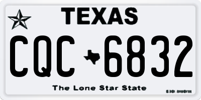TX license plate CQC6832