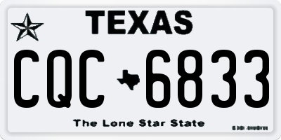 TX license plate CQC6833