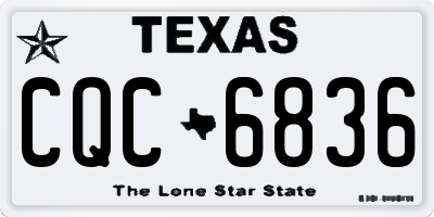 TX license plate CQC6836