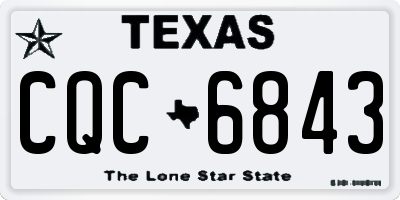 TX license plate CQC6843