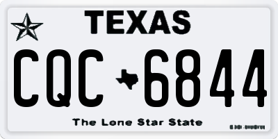 TX license plate CQC6844