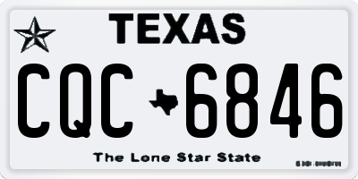 TX license plate CQC6846