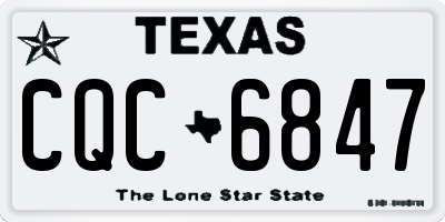 TX license plate CQC6847