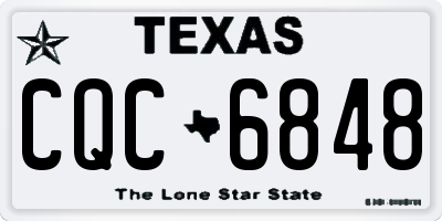TX license plate CQC6848