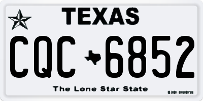 TX license plate CQC6852