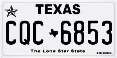 TX license plate CQC6853