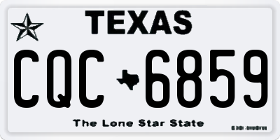 TX license plate CQC6859