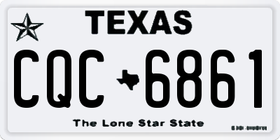 TX license plate CQC6861