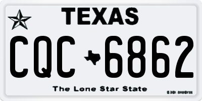 TX license plate CQC6862