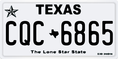 TX license plate CQC6865
