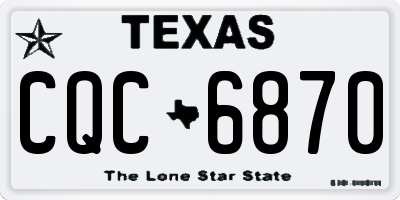 TX license plate CQC6870